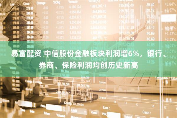 易富配资 中信股份金融板块利润增6%,银行、券商、保险利润均创历史新高